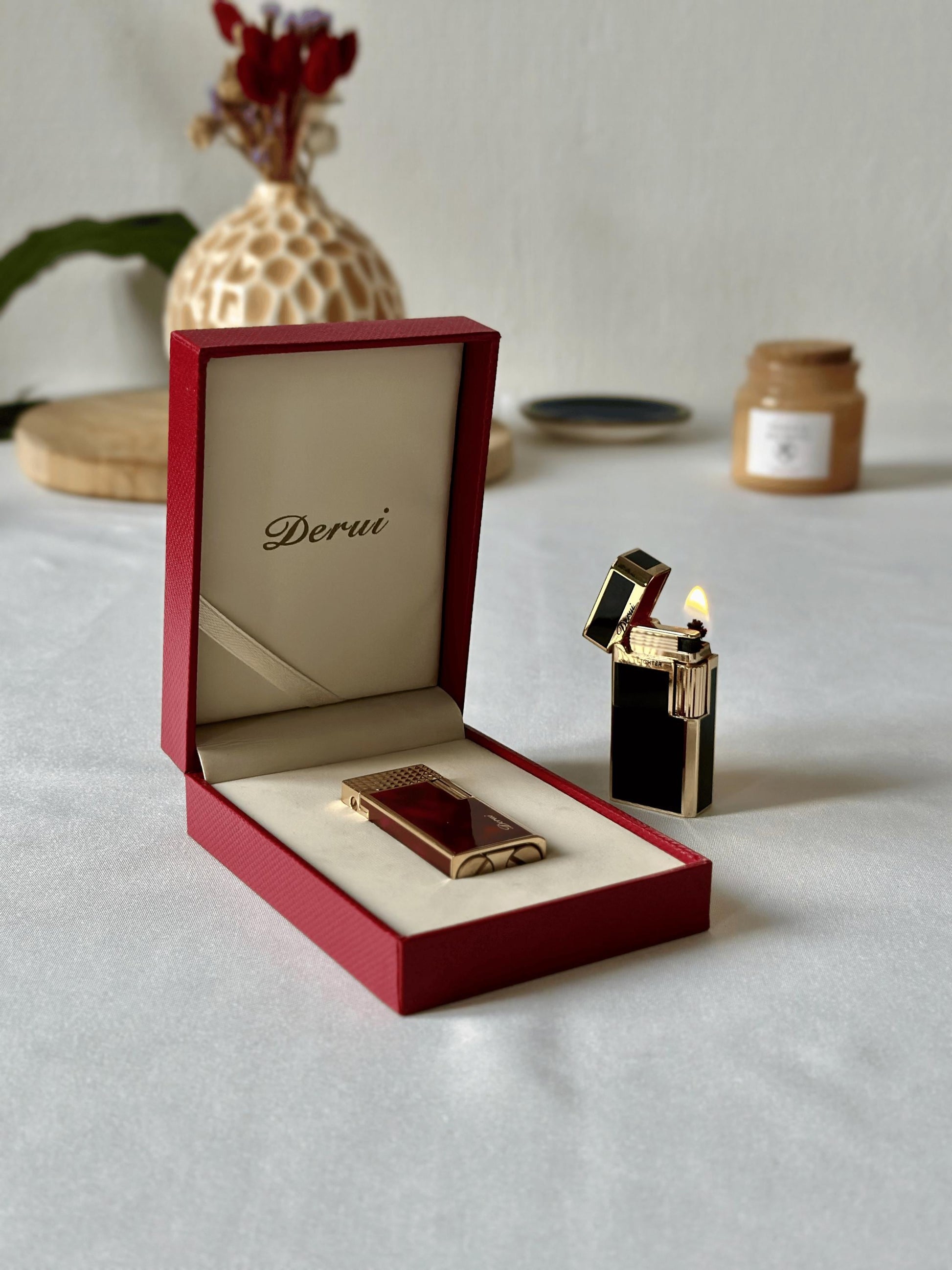 Bullet Lighter Retro Old School Windproof Petrol Retro Zippo Style Exquisite Brass Kerosene Custom Windproof Vintage Collectible Cool Gift