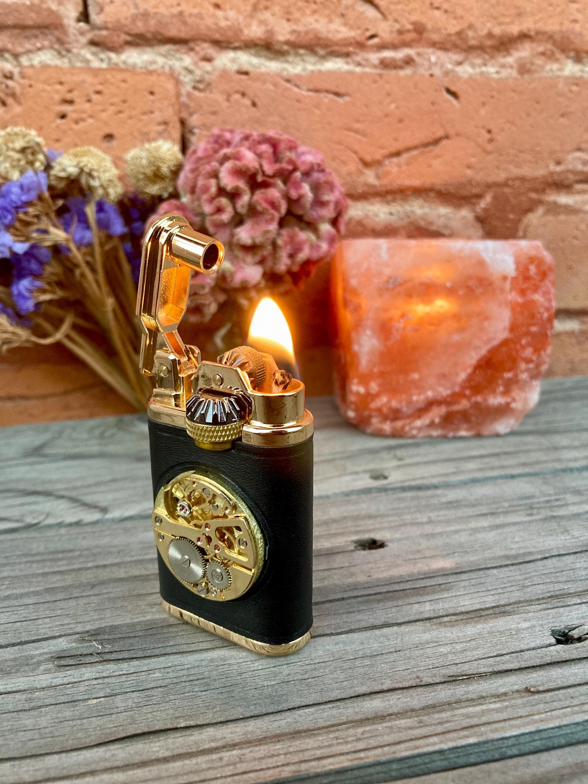 Vintage Lighter Wood Collectible, Retro Cigarette Holder, Unique Old Lighter, Cool Collectible, Collectible Gift for Him, Christmas, Fuel