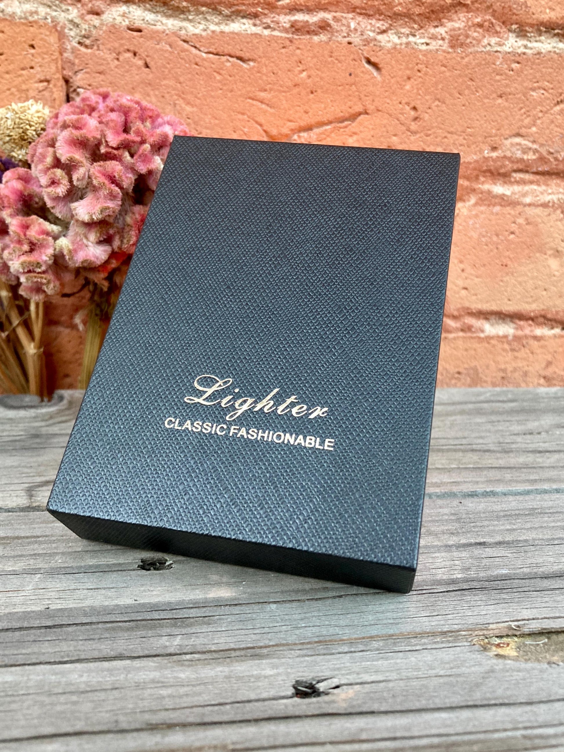 Adjustable Windproof Wheel Lighter, Premium Model, Unique Gift, Collection, Side Ignition Lighter, Dual Flame, Refillable