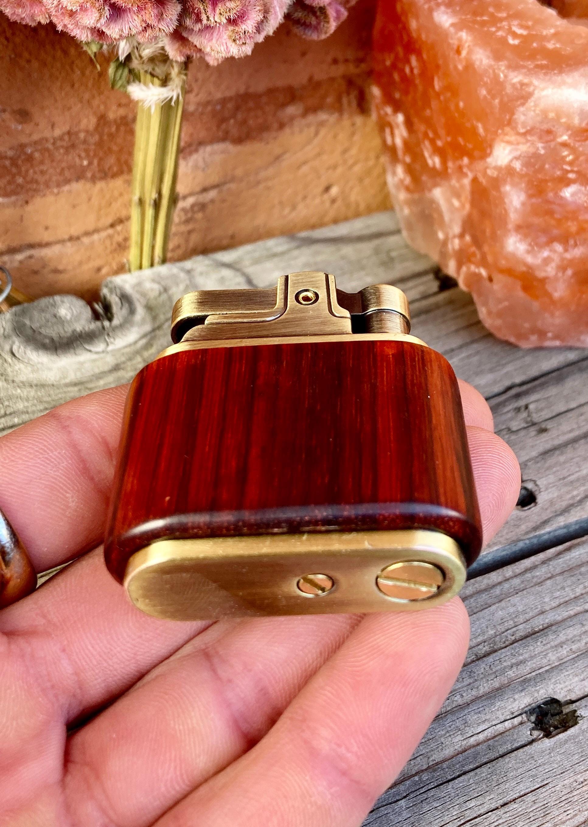Handmade Vintage Wooden Lighter, Original Gift for Men, Personalized Lighter, Unique Gift, Refillable, Unique Accessory, Luxury and Cool