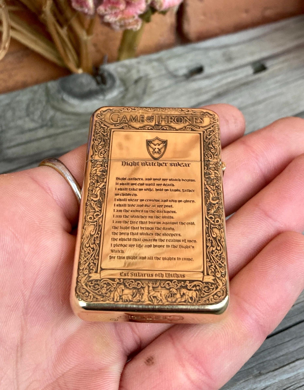 Engraved Vintage Game of Thrones Lighter Windproof Cigarette Retro Zippo Personalized Gift Collector's Accessory Collection