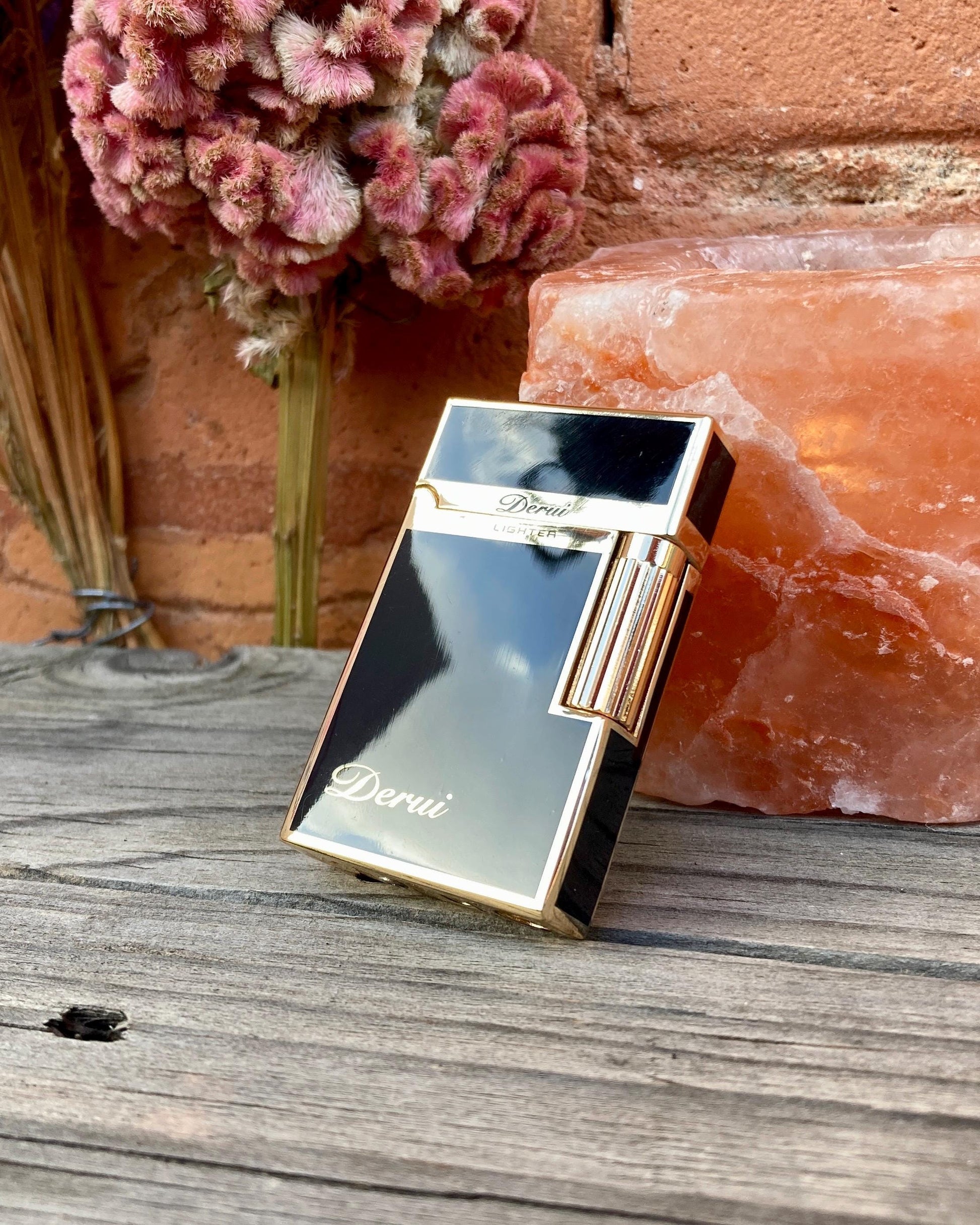 Vintage Collectible Gas Lighter, Personalized, Old School, Plated