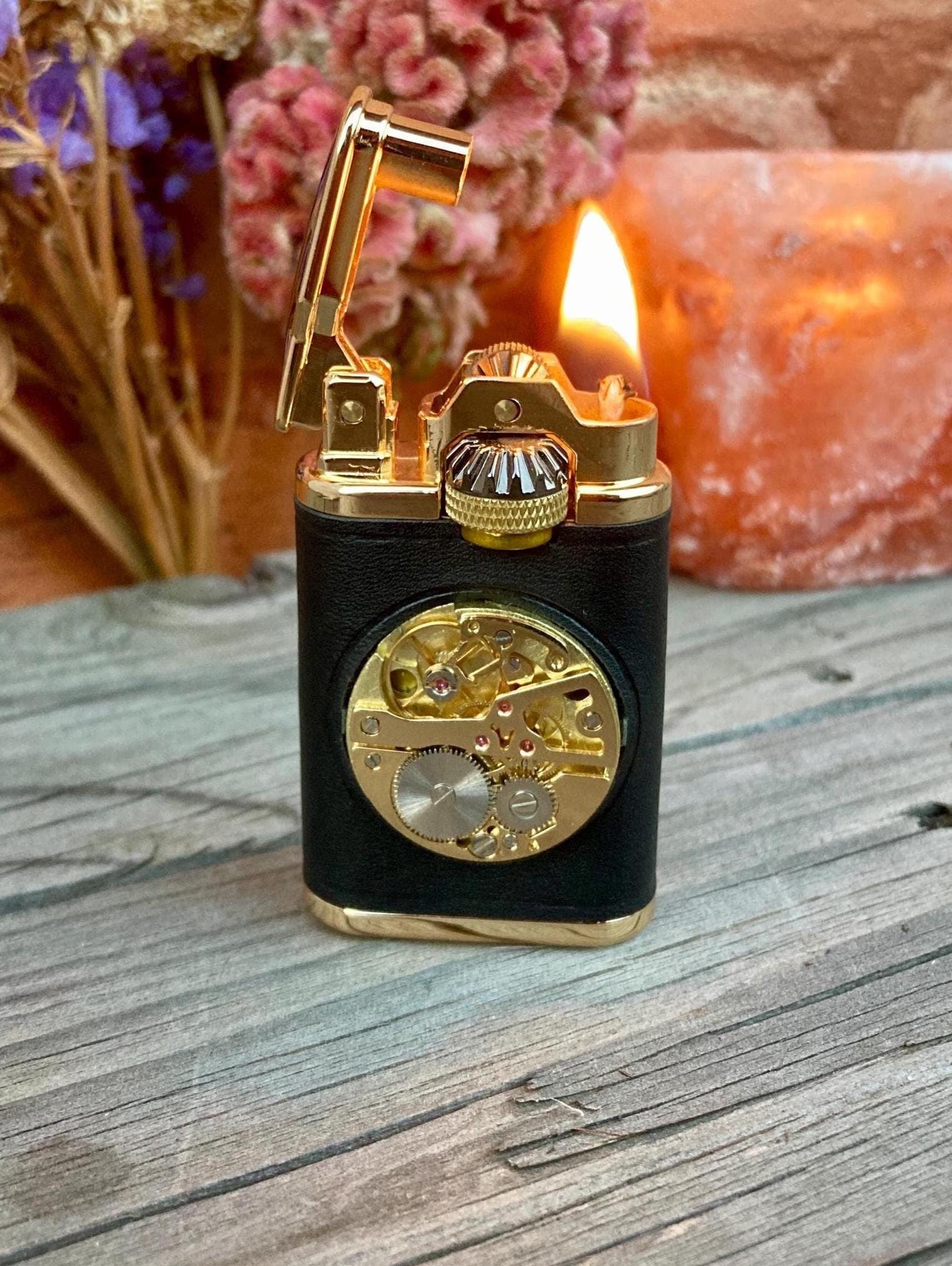Vintage Lighter Wood Collectible, Retro Cigarette Holder, Unique Old Lighter, Cool Collectible, Collectible Gift for Him, Christmas, Fuel