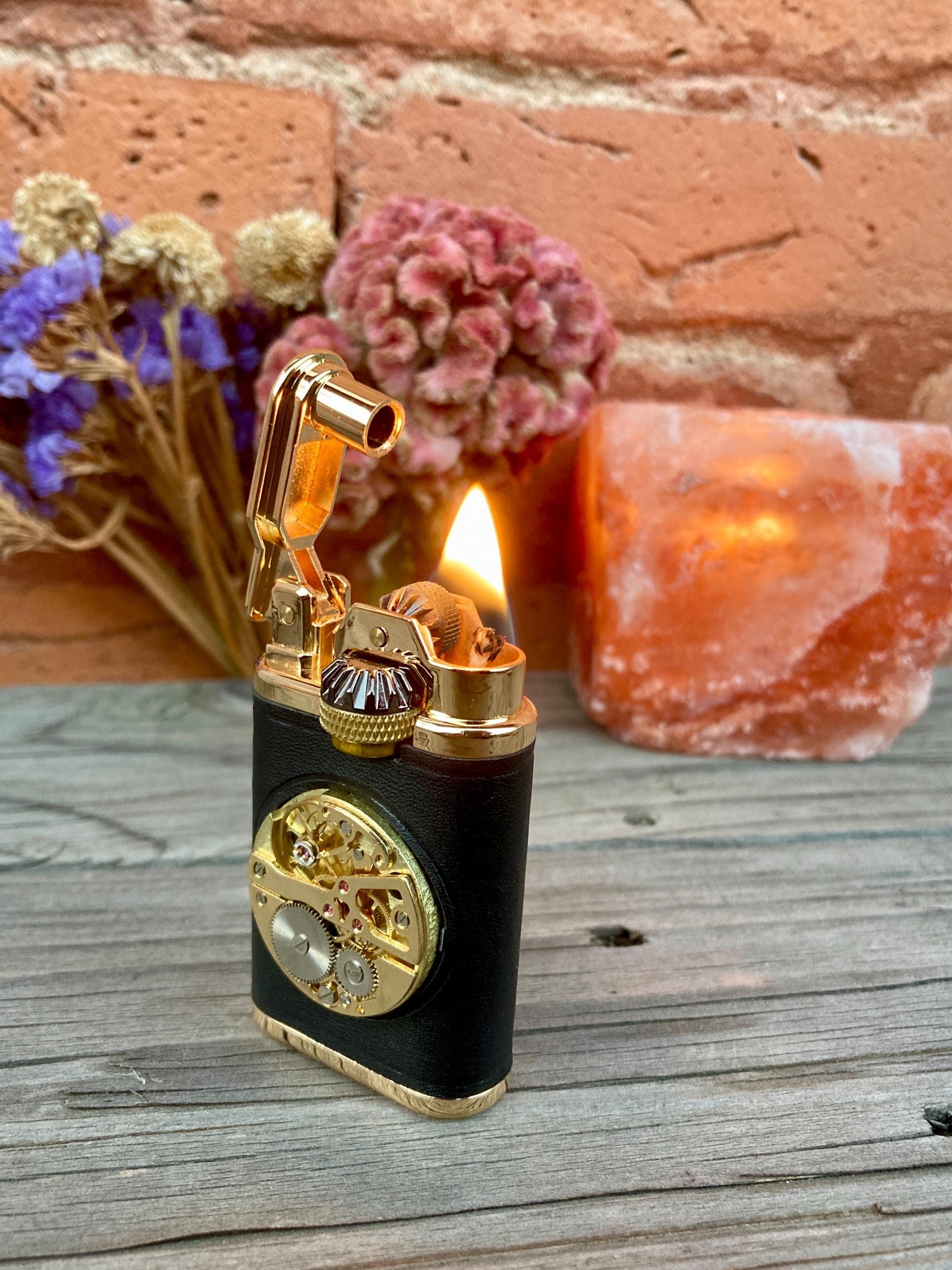 Vintage Lighter Wood Collectible, Retro Cigarette Holder, Unique Old Lighter, Cool Collectible, Collectible Gift for Him, Christmas, Fuel