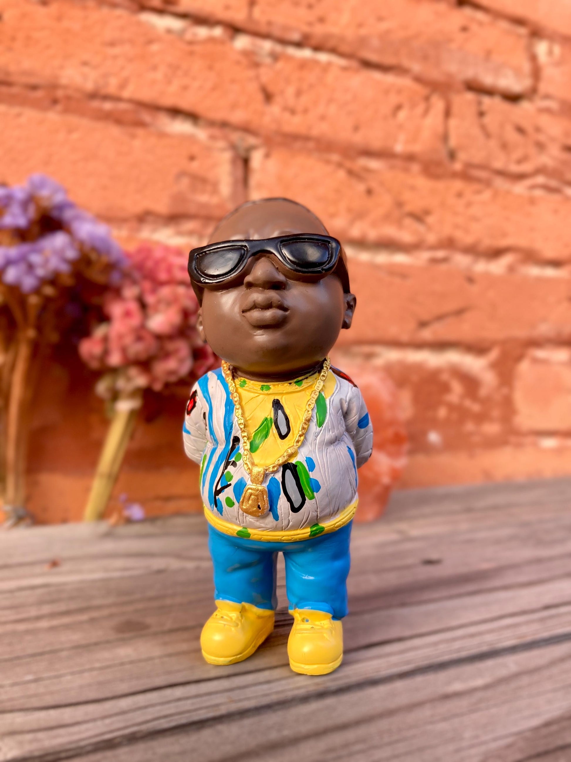 Handmade Tupac Figurine Collectible Item Statue Hip-Hop Sculpture Tupac Biggie Music Lover Gift Home Decoration Miniature Rap