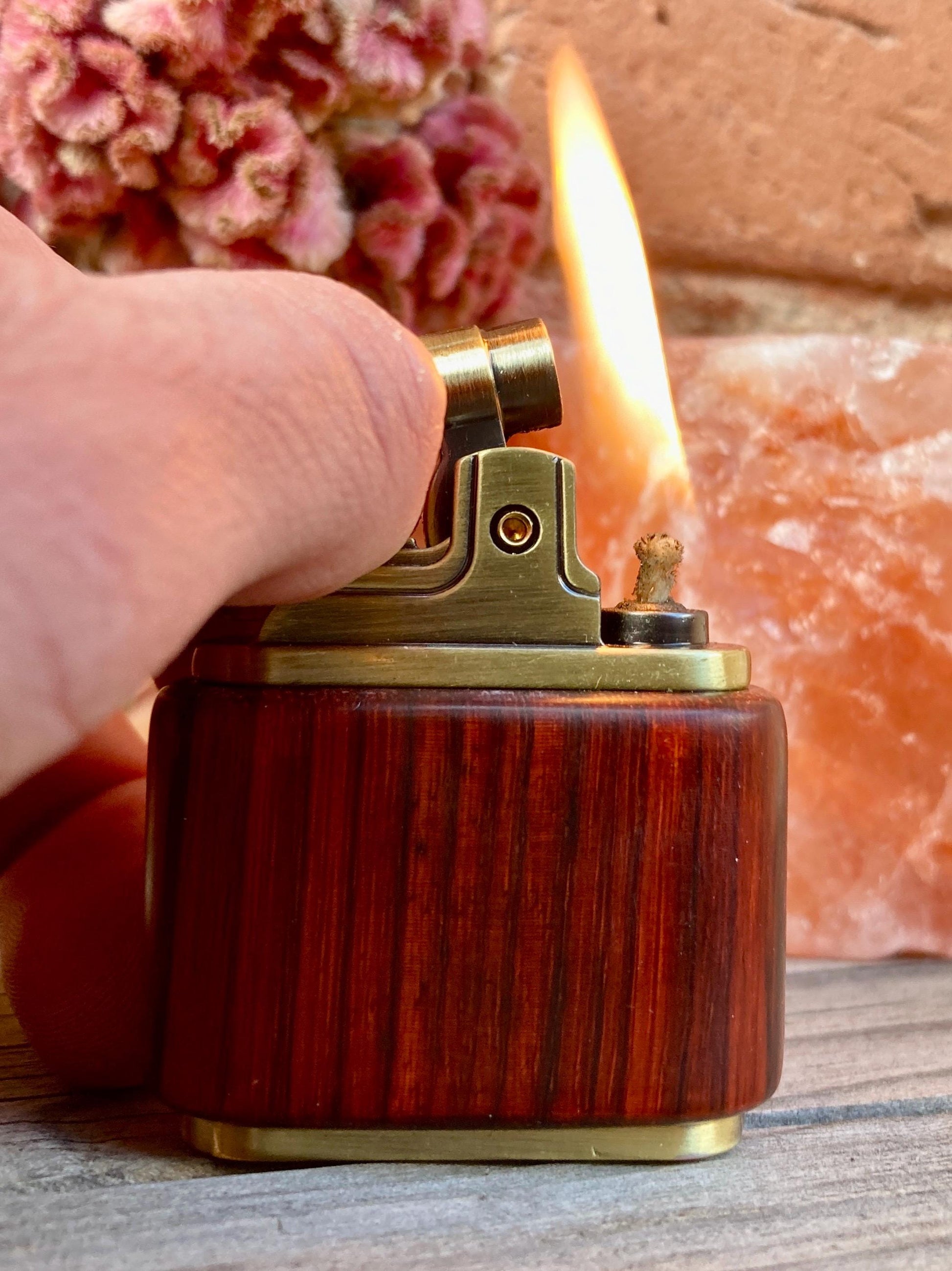 Handmade Vintage Wooden Lighter, Original Gift for Men, Personalized Lighter, Unique Gift, Refillable, Unique Accessory, Luxury and Cool