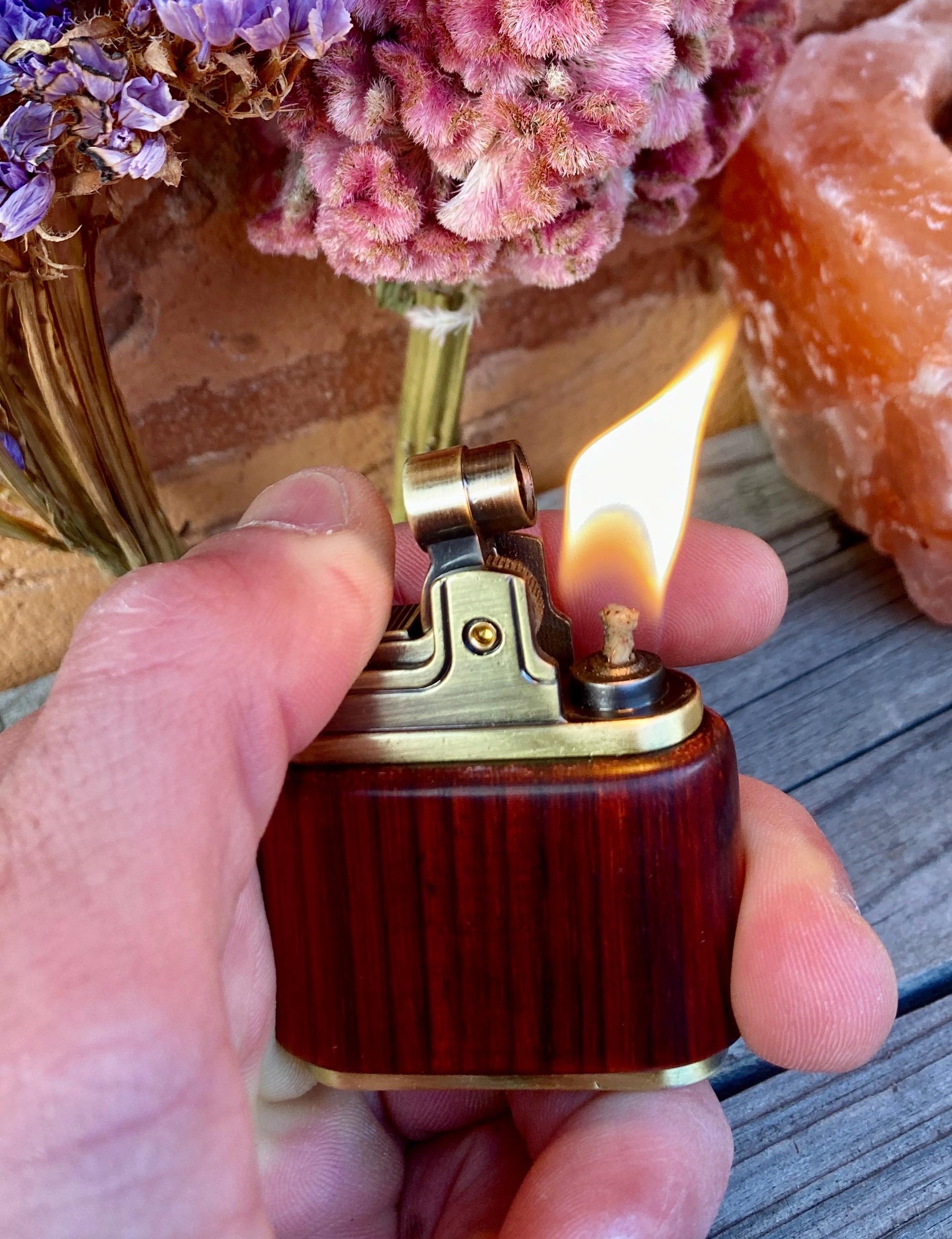 Handmade Vintage Wooden Lighter, Original Gift for Men, Personalized Lighter, Unique Gift, Refillable, Unique Accessory, Luxury and Cool