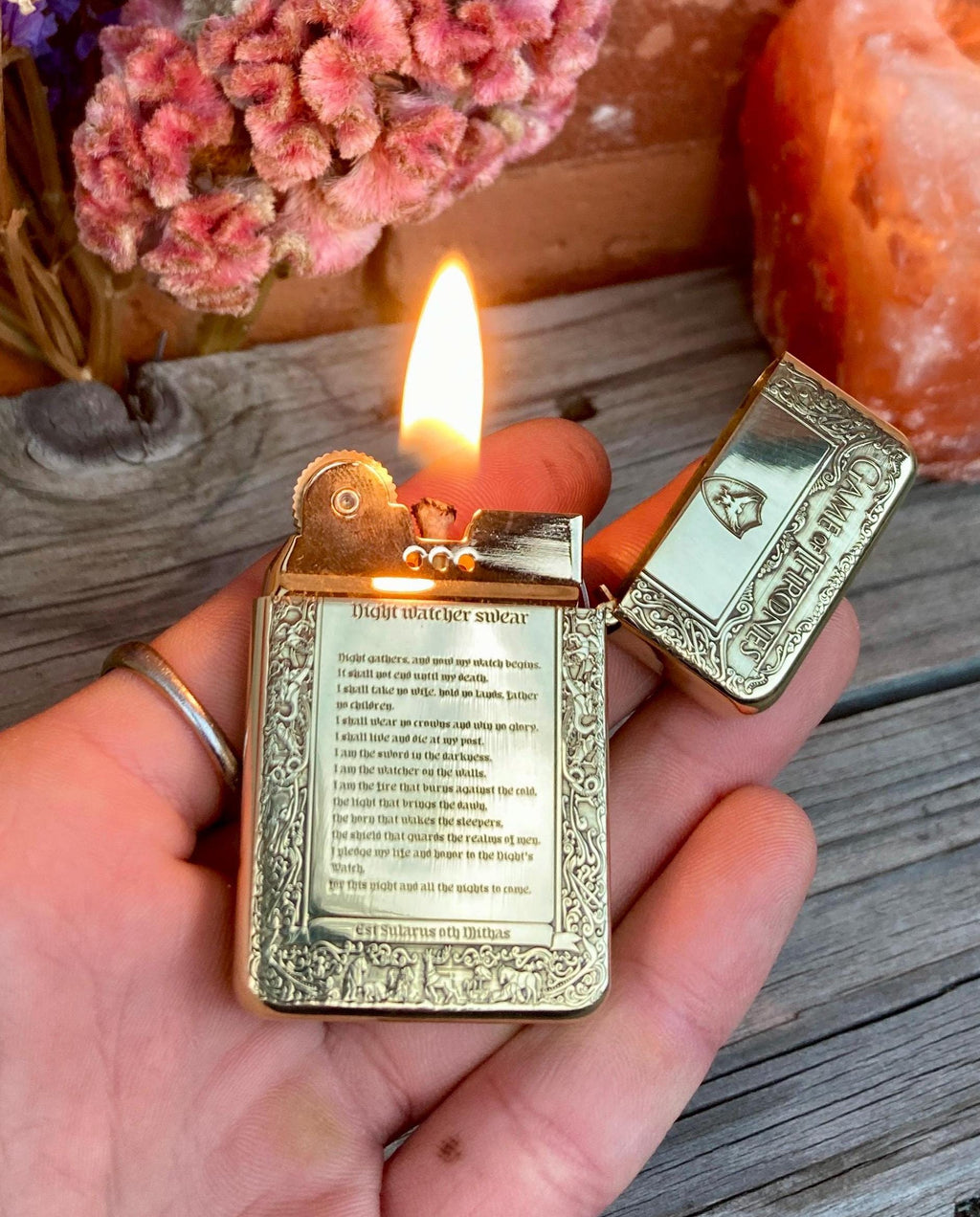 Engraved Vintage Game of Thrones Lighter Windproof Cigarette Retro Zippo Personalized Gift Collector's Accessory Collection