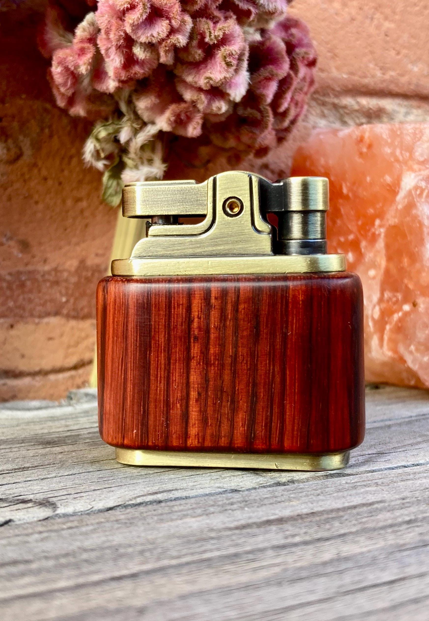 Handmade Vintage Wooden Lighter, Original Gift for Men, Personalized Lighter, Unique Gift, Refillable, Unique Accessory, Luxury and Cool