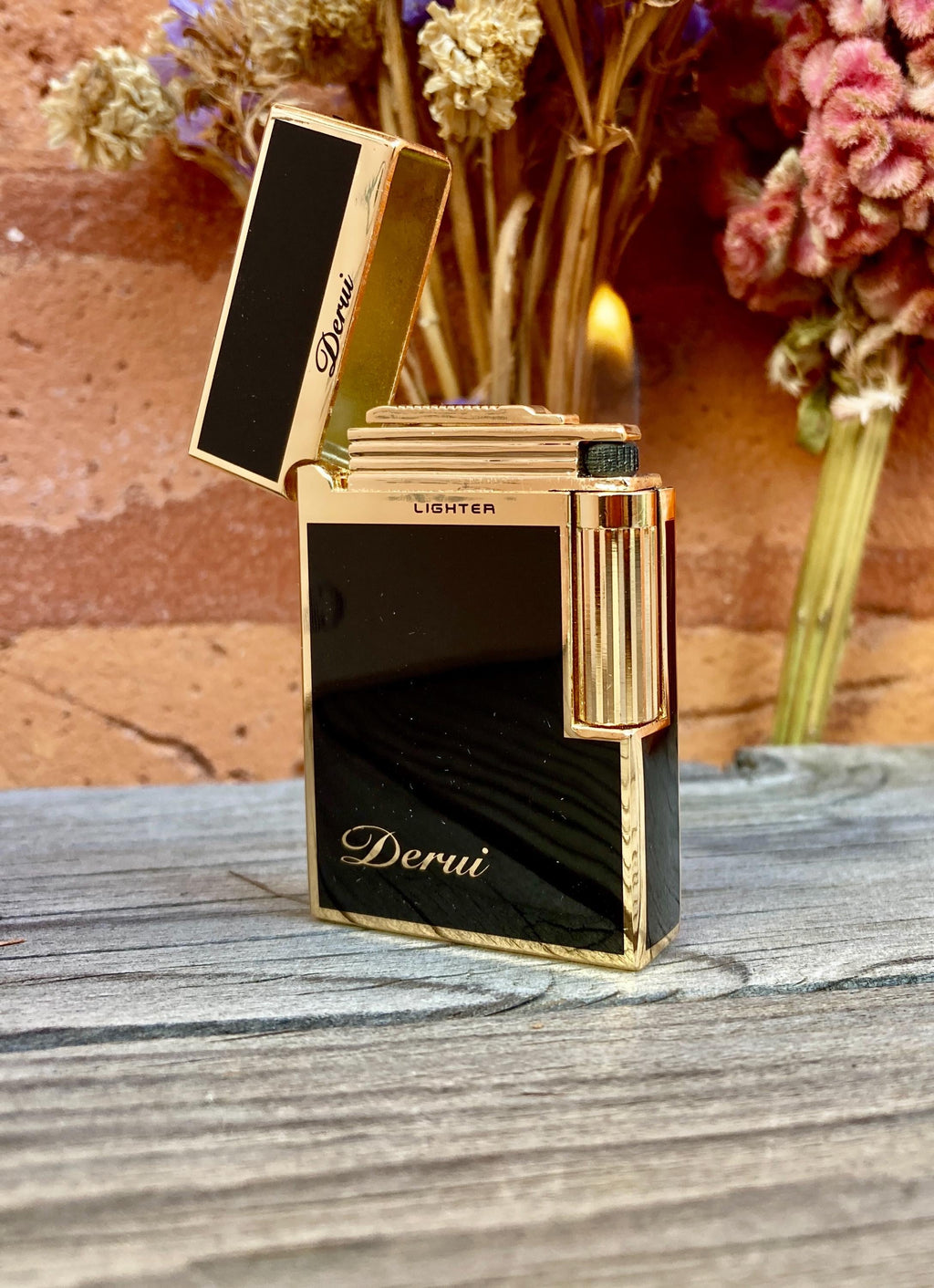 Vintage Collectible Gas Lighter, Personalized, Old School, Plated