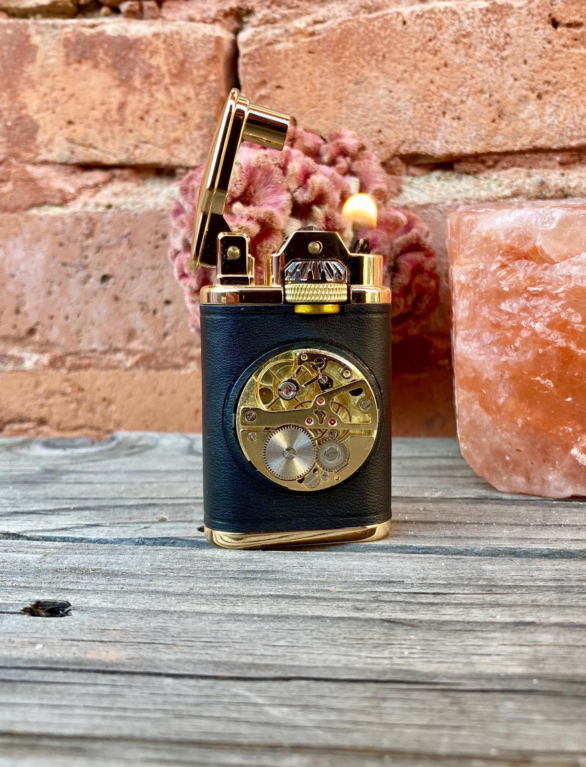 Vintage Lighter Wood Collectible, Retro Cigarette Holder, Unique Old Lighter, Cool Collectible, Collectible Gift for Him, Christmas, Fuel