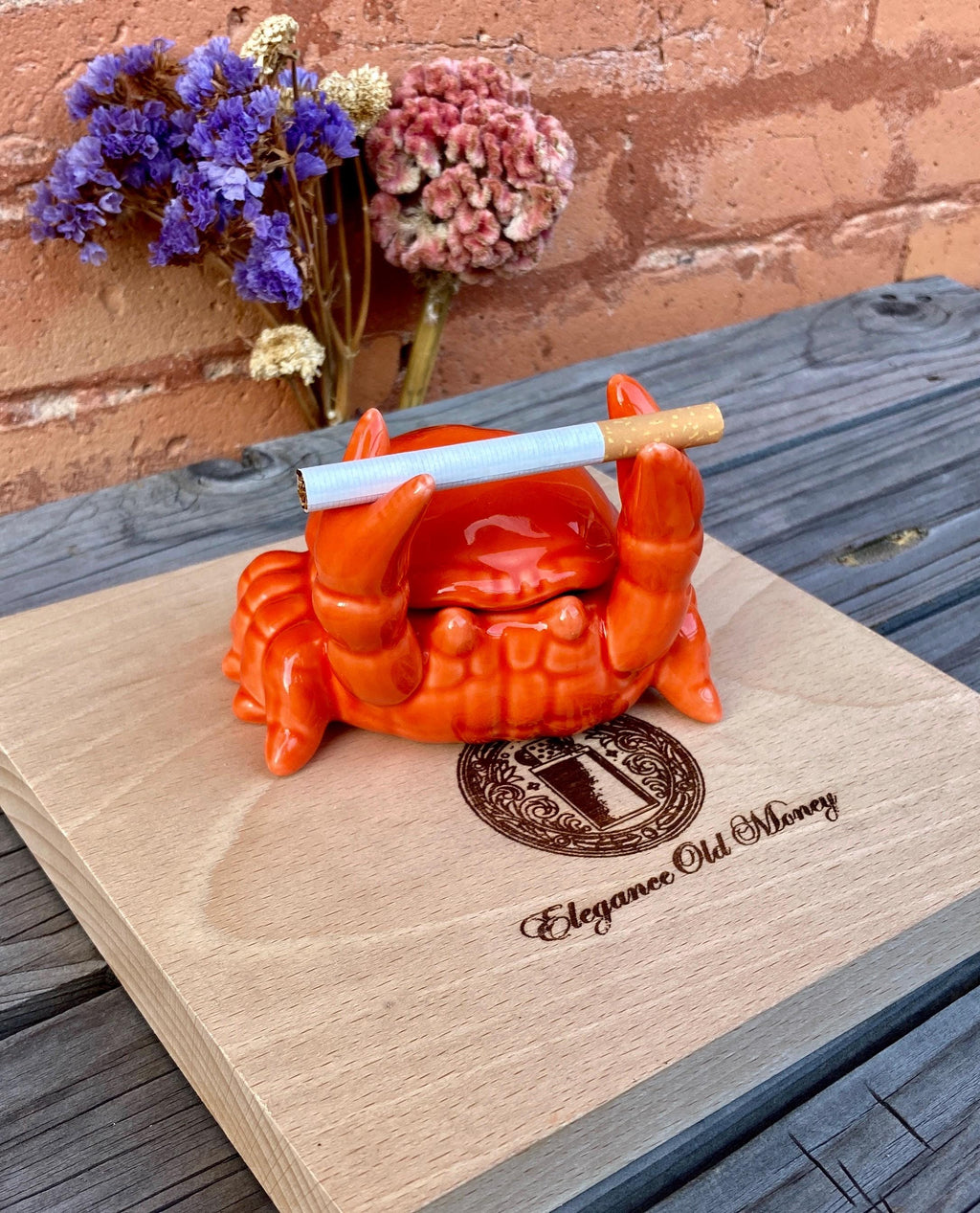 Ceramic Crab Ashtray Unique Design Decorative Gift Handcrafted Coastal Beach Home Decor Ceramic Home Decor Smoke Accessories