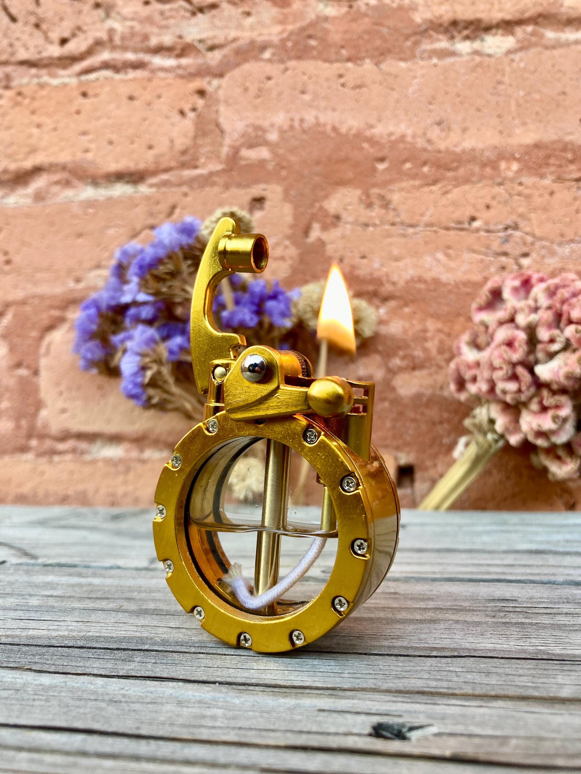 Lighter Steampunk Nautical Porthole Vintage Windproof Oil Lighter Unique Gift Collectible Gift for Men Collectors Enthusiasts