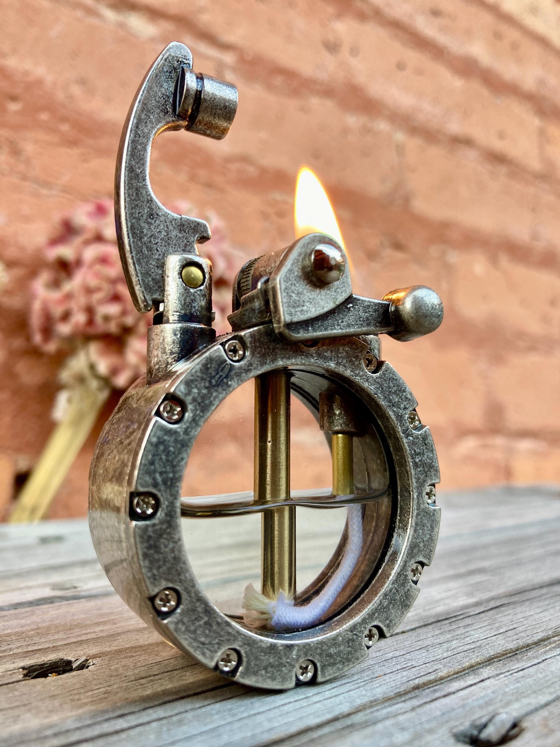 Lighter Steampunk Nautical Porthole Vintage Windproof Oil Lighter Unique Gift Collectible Gift for Men Collectors Enthusiasts