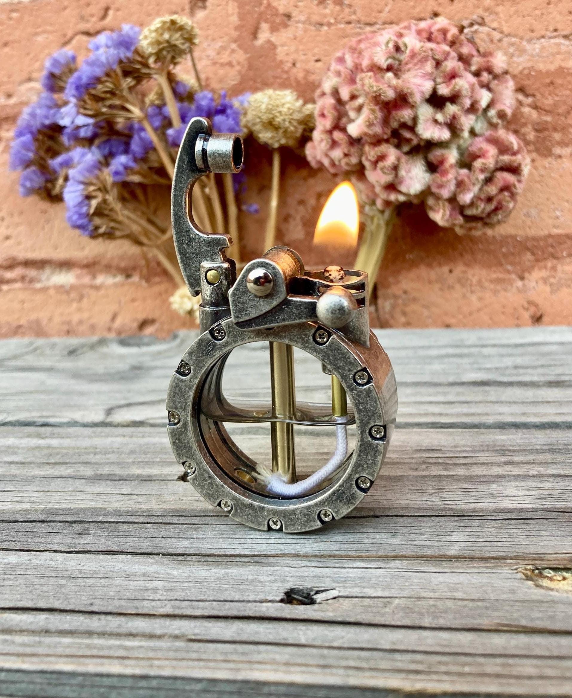 Lighter Steampunk Nautical Porthole Vintage Windproof Oil Lighter Unique Gift Collectible Gift for Men Collectors Enthusiasts