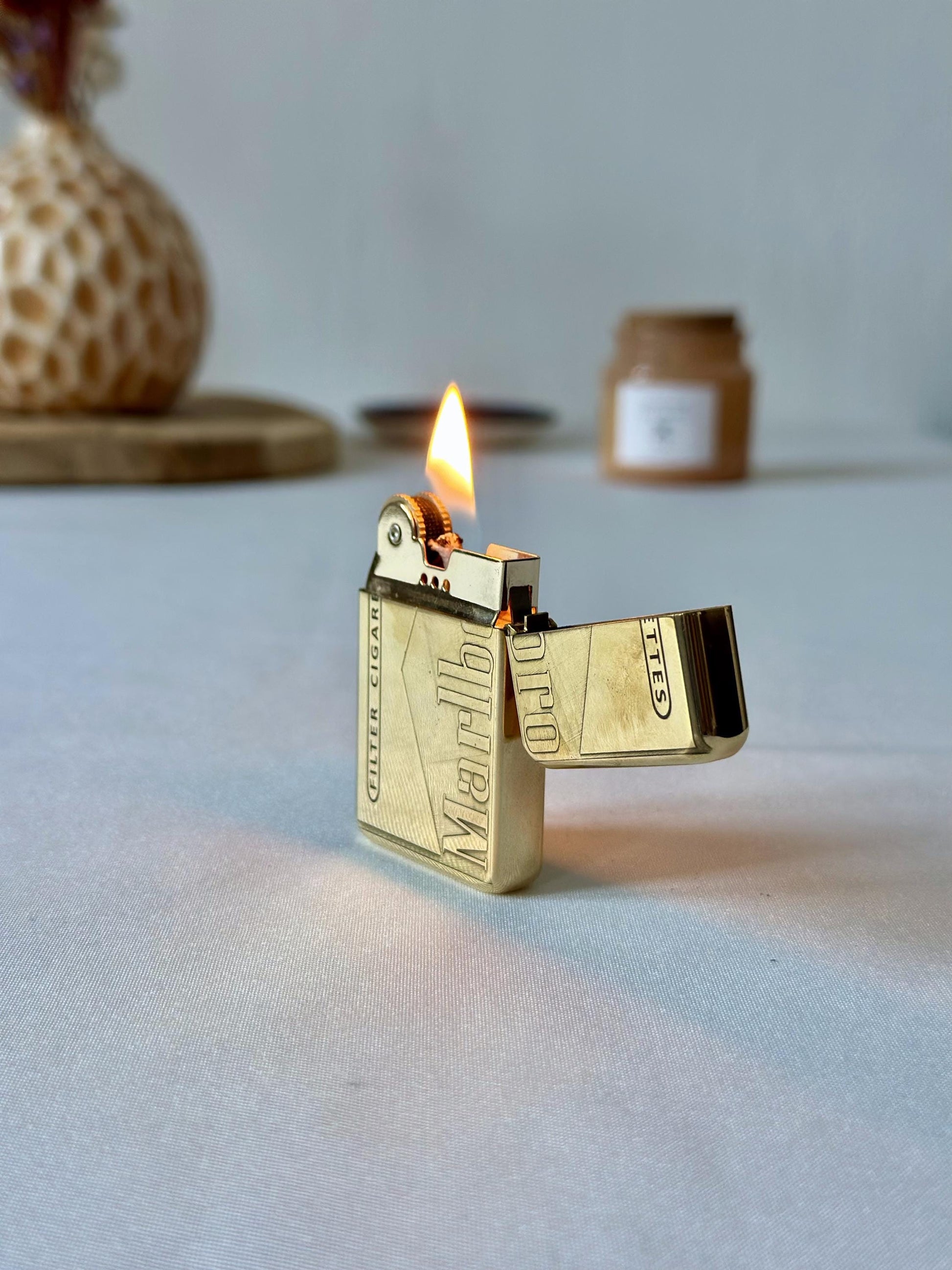 Lighter Engraved Marlboro Vintage Cigarette Windproof Petrol Retro Zippo Style Exquisite Brass Kerosene Custom Windproof Gift Camel
