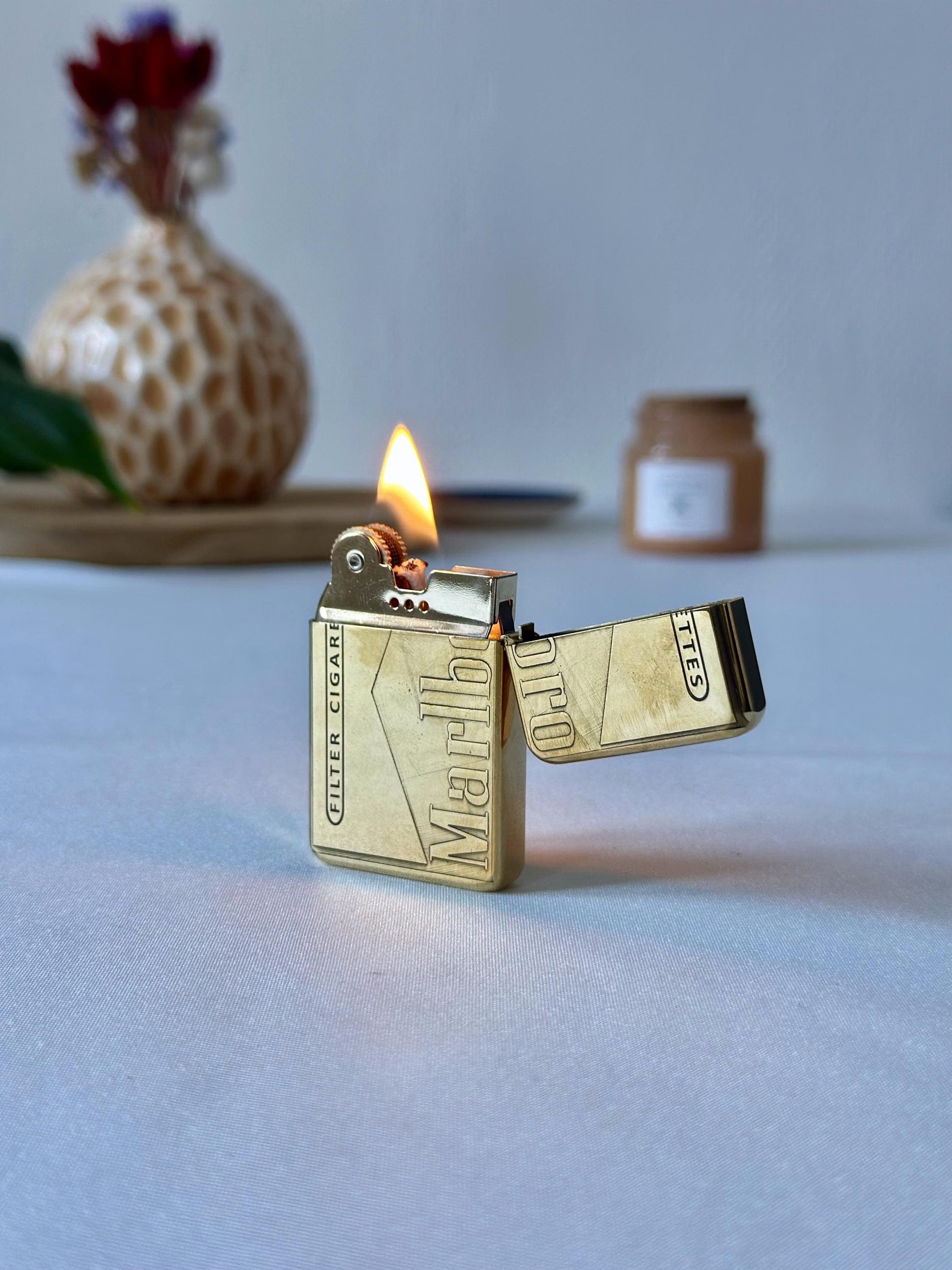 Lighter Engraved Marlboro Vintage Cigarette Windproof Petrol Retro Zippo Style Exquisite Brass Kerosene Custom Windproof Gift Camel